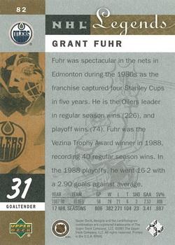 2001-02 Upper Deck Legends #82 Grant Fuhr Back