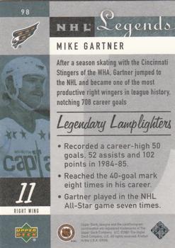 2001-02 Upper Deck Legends #98 Mike Gartner Back