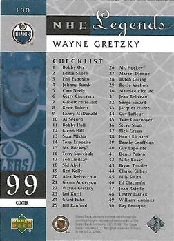 2001-02 Upper Deck Legends #100 Wayne Gretzky Back