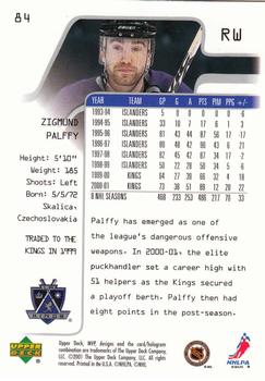 2001-02 Upper Deck MVP #84 Zigmund Palffy Back