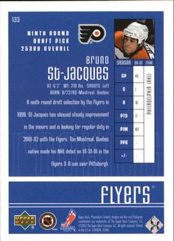 2001-02 Upper Deck Playmakers #133 Bruno St. Jacques Back