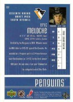 2001-02 Upper Deck Playmakers #137 Eric Meloche Back