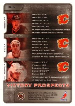 2001-02 Upper Deck Victory #365 Marty Murray / Rico  Fata / Ronald Petrovicky Back