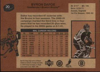 2001-02 Upper Deck Vintage #20 Byron Dafoe Back