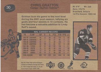 2001-02 Upper Deck Vintage #30 Chris Gratton Back