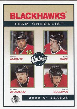 2001-02 Upper Deck Vintage #61 Blackhawks Checklist Front
