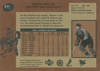2001-02 Upper Deck Vintage #211 Owen Nolan Back