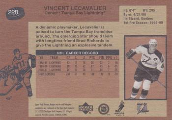 2001-02 Upper Deck Vintage #228 Vincent Lecavalier Back