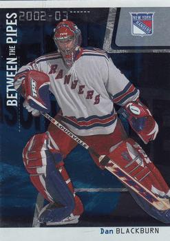 2002-03 Be a Player Between the Pipes #6 Dan Blackburn Front