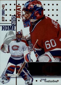 2002-03 Be a Player Between the Pipes #136 Jose Theodore Front