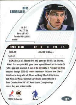 2002-03 Be a Player Signature Series #197 Mike Cammalleri Back