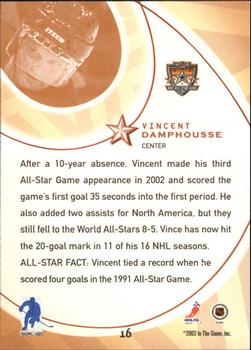 2002-03 Be a Player All-Star Edition #16 Vincent Damphousse Back