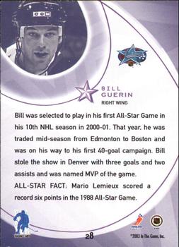2002-03 Be a Player All-Star Edition #28 Bill Guerin Back