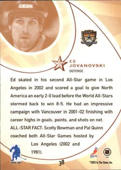 2002-03 Be a Player All-Star Edition #38 Ed Jovanovski Back