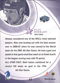 2002-03 Be a Player All-Star Edition #47 Alex Kovalev Back