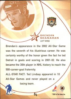 2002-03 Be a Player All-Star Edition #84 Brendan Shanahan Back