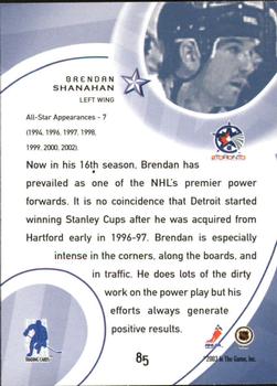 2002-03 Be a Player All-Star Edition #85 Brendan Shanahan Back