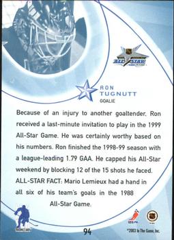 2002-03 Be a Player All-Star Edition #94 Ron Tugnutt Back