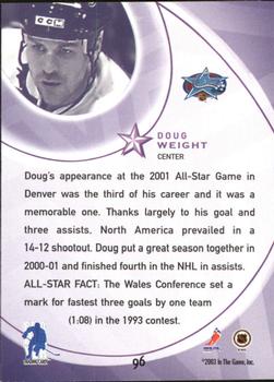 2002-03 Be a Player All-Star Edition #96 Doug Weight Back