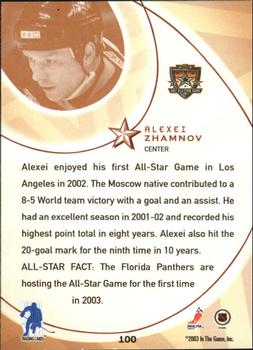 2002-03 Be a Player All-Star Edition #100 Alexei Zhamnov Back