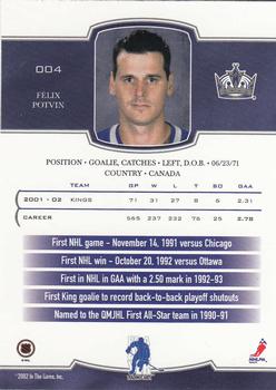 2002-03 Be a Player First Edition #004 Felix Potvin Back