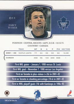 2002-03 Be a Player First Edition #011 Darcy Tucker Back