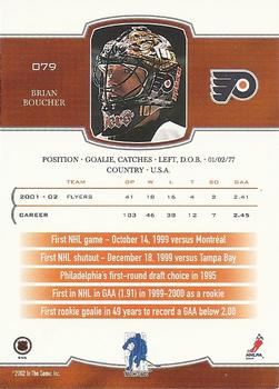 2002-03 Be a Player First Edition #079 Brian Boucher Back