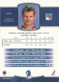 2002-03 Be a Player First Edition #090 Andreas Johansson Back