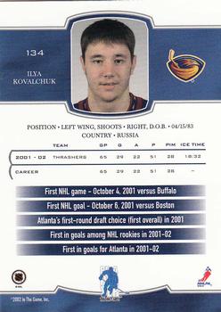 2002-03 Be a Player First Edition #134 Ilya Kovalchuk Back