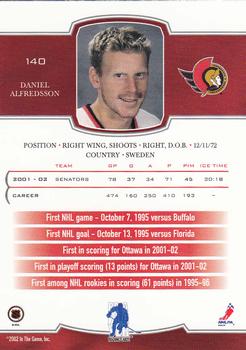 2002-03 Be a Player First Edition #140 Daniel Alfredsson Back