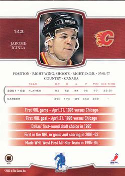 2002-03 Be a Player First Edition #142 Jarome Iginla Back