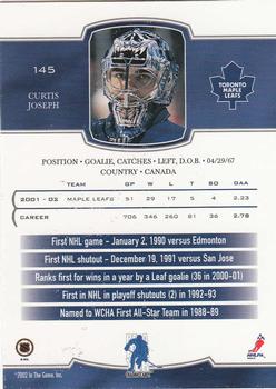 2002-03 Be a Player First Edition #145 Curtis Joseph Back