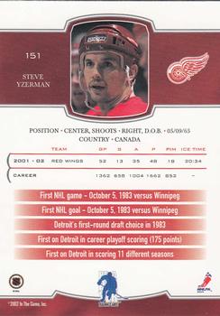 2002-03 Be a Player First Edition #151 Steve Yzerman Back