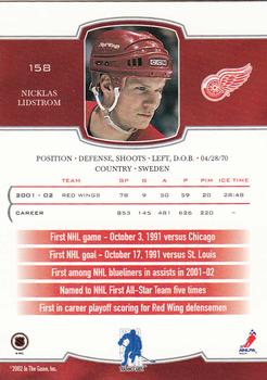 2002-03 Be a Player First Edition #158 Nicklas Lidstrom Back