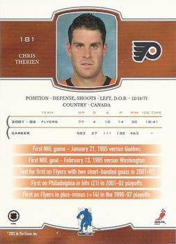 2002-03 Be a Player First Edition #181 Chris Therien Back