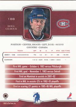 2002-03 Be a Player First Edition #188 Doug Gilmour Back