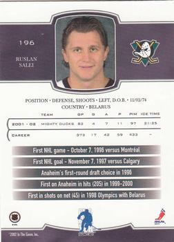 2002-03 Be a Player First Edition #196 Ruslan Salei Back