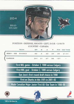 2002-03 Be a Player First Edition #204 Brad Stuart Back