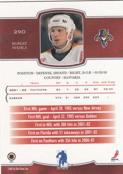 2002-03 Be a Player First Edition #290 Robert Svehla Back