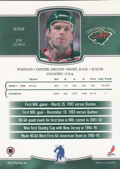 2002-03 Be a Player First Edition #298 Jim Dowd Back
