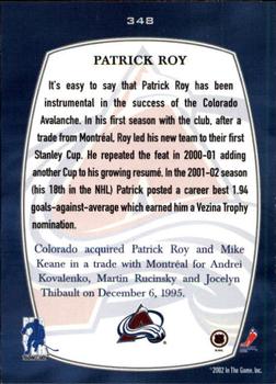 2002-03 Be a Player First Edition #348 Patrick Roy Back