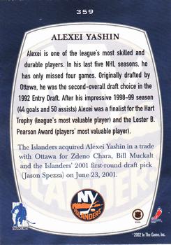 2002-03 Be a Player First Edition #359 Alexei Yashin Back