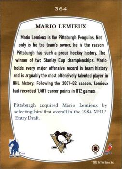 2002-03 Be a Player First Edition #364 Mario Lemieux Back