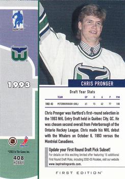 2002-03 Be a Player First Edition #408 Chris Pronger Back