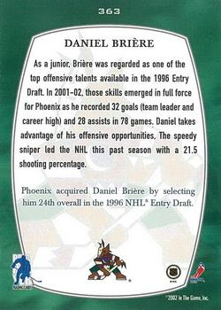 2002-03 Be a Player First Edition #363 Daniel Briere Back