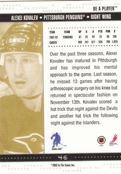 2002-03 Be a Player Memorabilia #46 Alexei Kovalev Back