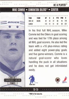 2002-03 Be a Player Memorabilia #99 Mike Comrie Back