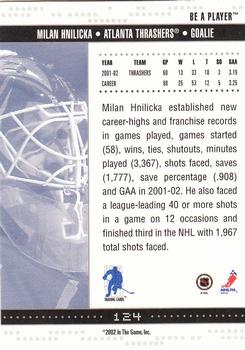 2002-03 Be a Player Memorabilia #124 Milan Hnilicka Back