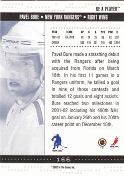 2002-03 Be a Player Memorabilia #166 Pavel Bure Back