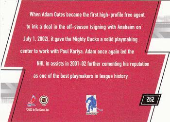 2002-03 Be a Player Memorabilia #262 Adam Oates Back